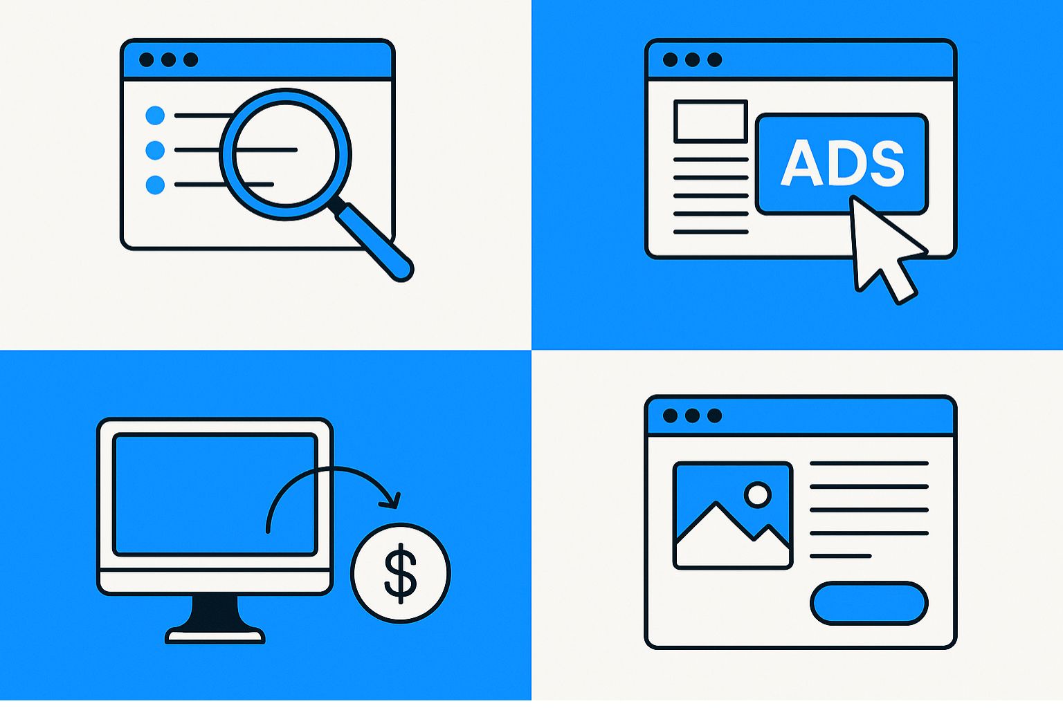 PPC for Beginners: The Ultimate Pay-Per-Click Guide for 2025 4 Schematic example of pay-per-click advertising in search results