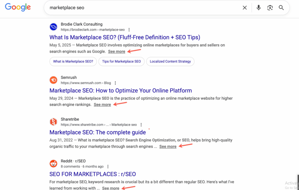 Google Enhances Search Result Snippets with 'See More' Links 3 Search Result